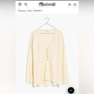 Madewell Asherton Waffle Henley Sweater